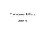 The Interwar Military - The University of Southern Mississippi