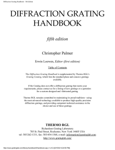 Diffraction Grating Handbook