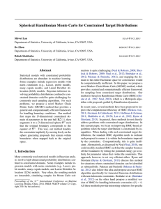 Spherical Hamiltonian Monte Carlo for Constrained Target Distributions