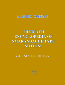 The Math Encyclopedia of Smarandache Type Notions / Vol. 1