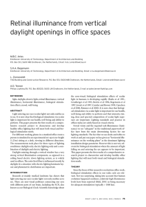 Retinal illuminance from vertical daylight openings in office
