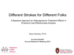 Different Strokes for Different Folks Empirical Cost-Effectiveness Analysis Dave Vanness, Ph.D