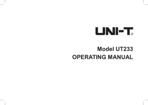 Model UT233 OPERATING MANUAL