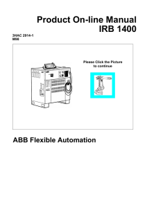 Product On-line Manual IRB 1400