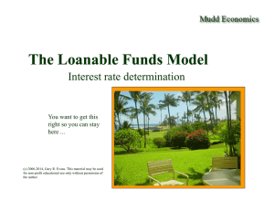 The Loanable Funds Model