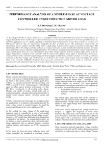 performance analysis of a single-phase ac voltage