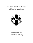 The Core Content Review of Family Medicine A Guide for the