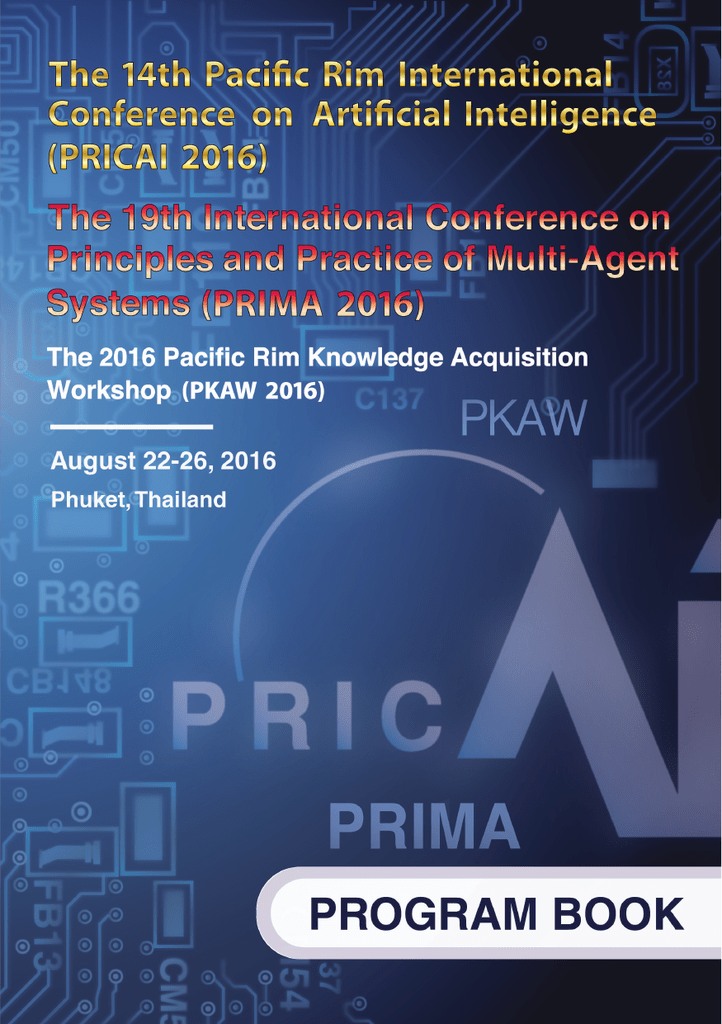 Program Book Artificial Intelligence Association Of Thailand Aiat