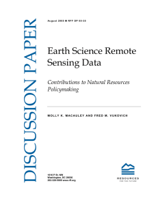 DISCUSSION PAPER  Earth Science Remote Sensing Data