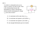 A resistor is connected across an ac source as shown. For this circuit