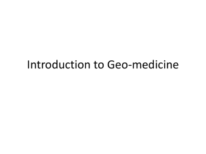 Introduction to Geo-medicine