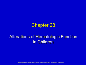 Chapter 28 Alterations of Hematologic Function in Children