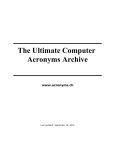- TUCAA: The Ultimate Computer Acronyms Archive