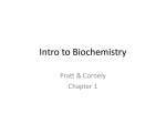 Intro to Biochemistry Pratt &amp; Cornely Chapter 1