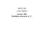 MATH 304 Linear Algebra Lecture 16b: Euclidean structure in R