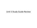 Unit 5 Study Guide Review