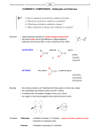 CARBONYL COMPOUNDS - Aldehydes and Ketones C=O C C C