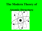 The Modern Theory of Atomic Structure