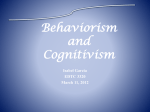 Behaviorism and Cognitivism