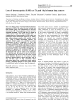 Loss of heterozygosity (LOH) at 17q and 14q in human lung