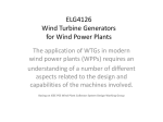Wind Turbine Generators for Wind Power Plants