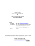 FTS Fourier Transform Spectroscopy 2015S Interim Manual