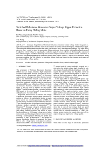 Switched Reluctance Generator Output Voltage Ripple Reduction Yun Wang