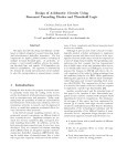 Design of Arithmetic Circuits Using Resonant Tunneling Diodes and