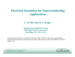 Electrical Insulation for Superconducting Applications