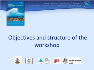 Objectives and structure of the workshop