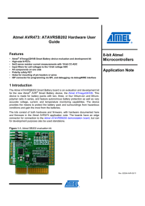 Atmel AVR473: ATAVRSB202 Hardware User Guide
