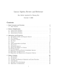 Linear Algebra Review and Reference Contents Zico Kolter (updated by Chuong Do)