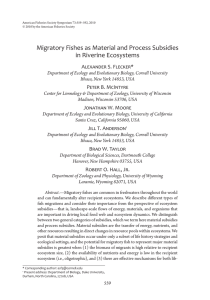 Migratory Fishes as Material and Process Subsidies in Riverine Ecosystems