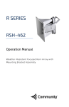 RSH-462 Operation Manual - Community Professional Loudspeakers