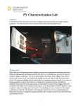 PV Characterization Lab