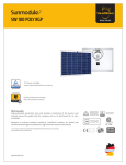 Sunmodule off-grid 100 poly RGP solar panel data sheet | SW