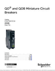 QO and QOB Miniature Circuit Breakers