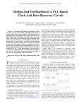 Design And Verification of A PLL Based Clock And Data Recovery