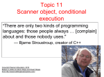 Topic 11 Scanner object, conditional execution