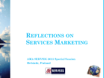 reflections on services marketing