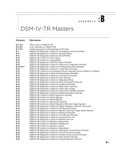 DSM-IV-TR Masters
