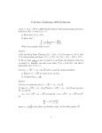 Calculus Challenge 2004 Solutions