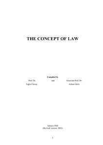 THE CONCEPT OF LAW  Prof. Dr. and