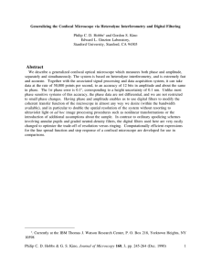 Generalizing the Confocal Microscope via Heterodyne Interferometry and Digital Filtering