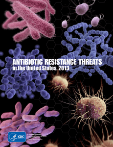 ANTIBIOTIC RESISTANCE THREATS in the United States, 2013