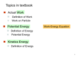 Kinetics of Particle - Work and Energy Approach