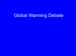 Global Warming Debate - University of Dayton