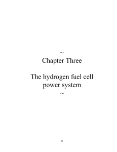 Chapter Three The hydrogen fuel cell power system