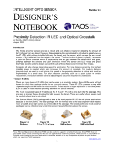 Proximity Detection IR LED and Optical Crosstalk