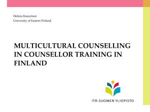 Multicultural counselling competences